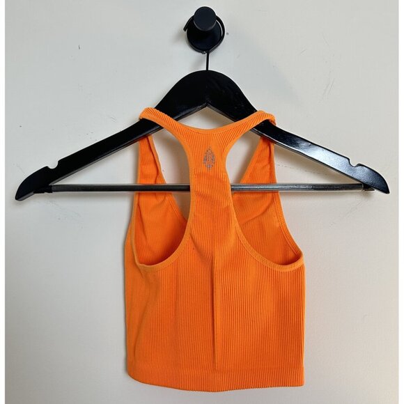 FREE PEOPLE Movement Free Throw Crop Top in Orange Size Small - Picture 6 of 7